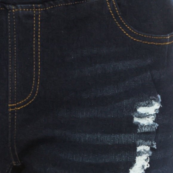 Distressed Pull On Denim Jeggings - Picture 5 of 8